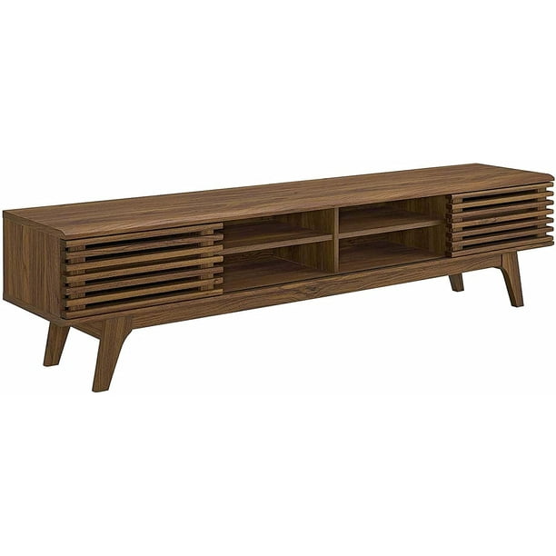 THTHRender 70” MidCentury Modern Low Profile Media Console TV Stand