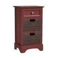 thumbnail image 1 of Bedroom Storage End Table with 1 Drawers and 2 Baskets, Side Tables Living Room - Multicolor, 1 of 8