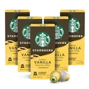 Starbucks by Nespresso Creamy Vanilla, Light Roast, Original Line Capsules, 5 Boxes (50 capsules)
