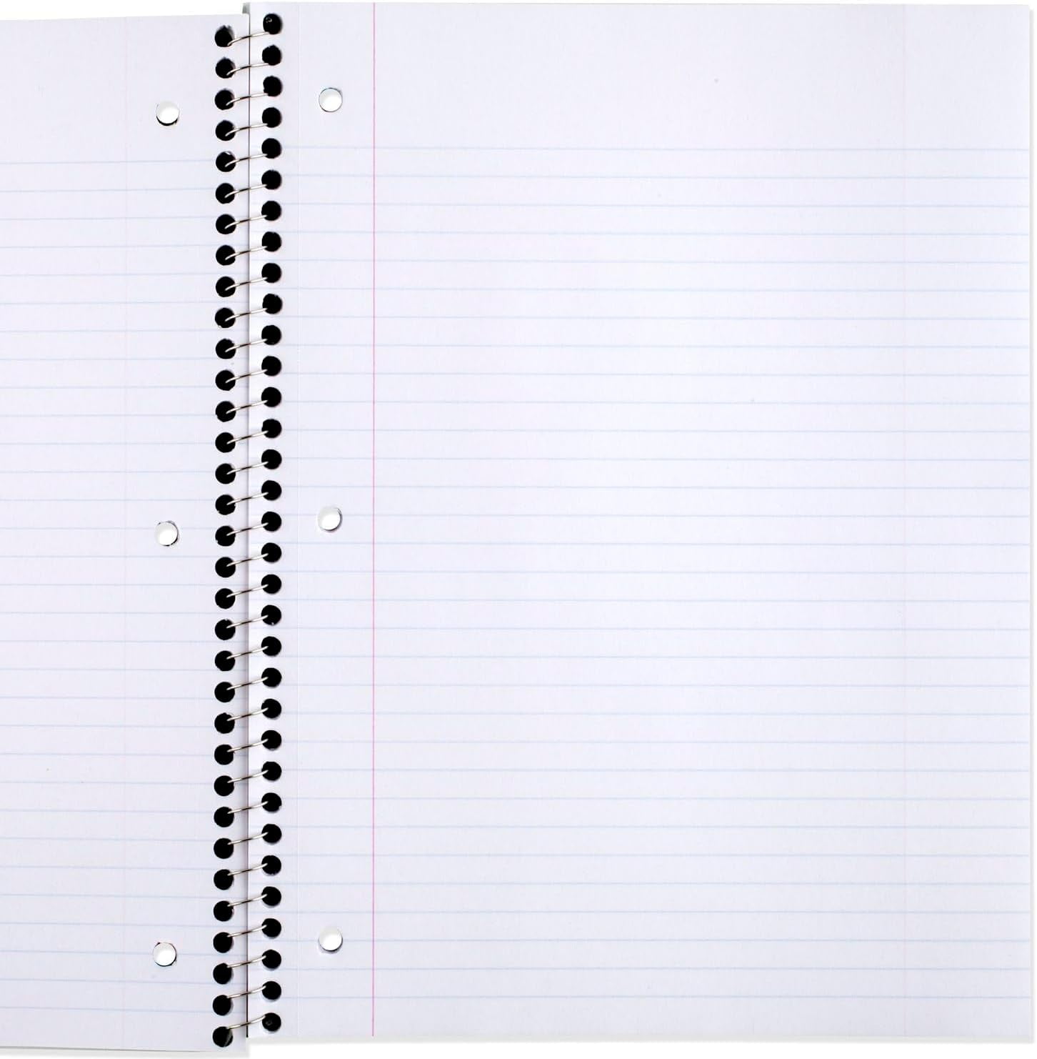 Spiral Notebooks, 6 Pack, 1-Subject, College Ruled Paper, 8" x 10-1/2", 70 Sheets, Assorted Pastel Colors (830049)