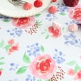 thumbnail image 5 of Spillproof Red Floral Spring/Summer Fabric Tablecloth, Rose Table Cloth for Round Tables, Picnic/Patio Flower Table Covers for Mother''s Day,Parties,Wedding Use (60 Inch Round), 5 of 6