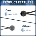 thumbnail image 6 of Elastic Fixed Rope Ball Tent Cords 17cm Adjustable Bungee Cords with Metal Buckle Black 1pc, 6 of 7