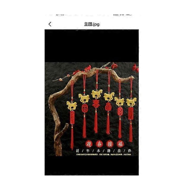 6pcs Chinese New Year Decoration: Zodiac Horse Pendant - Spring Festival Ornament - Lunar New Year Decorations - Fortune Success Charms