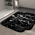 thumbnail image 2 of 1pc Skeletons Dancing Absorbent Non-Slip Bathroom Thickened Flannel Rug Decor,Soft,Quick Drying,Suitable For Indoor/outdoor Use,Bathrooms,Bedrooms,Kitchens,Terrace,Laundry Rooms,16"x24", 2 of 9