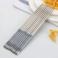 thumbnail image 3 of 3 Pairs Stainless Steel Reusable Flower Printed Non-slip Chopsticks Tableware, 3 of 9