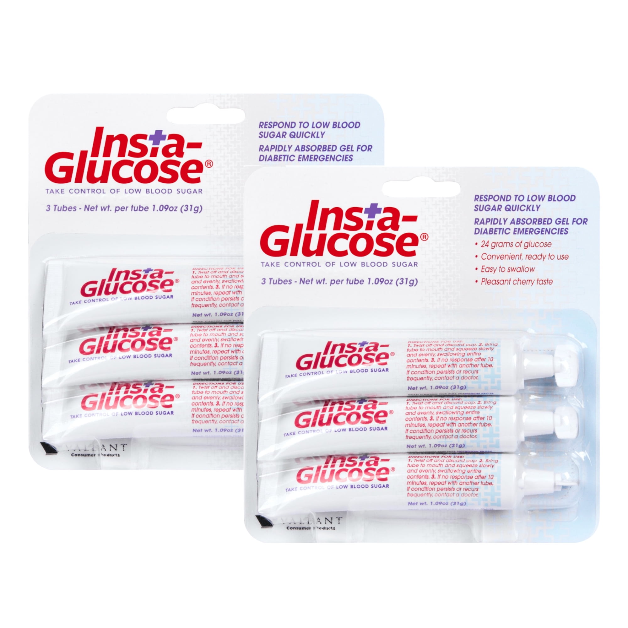 Insta-Glucose Unit Doses 3 Each - Cherry Flavor (Pack of 2)