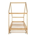 thumbnail image 5 of Natural Twin Size Wooden House Bed With Twin Size Trundle, 5 of 8