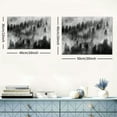 thumbnail image 6 of Acheng Forest Canvas Picture Wall Art - Misty Foggy Landscape Contemporary Monochrome Pine Tree Photo Prints Framed Wall Decor for Living Room, Bedroom, Office (Multiple Sizes) 16x12inch, 6 of 6