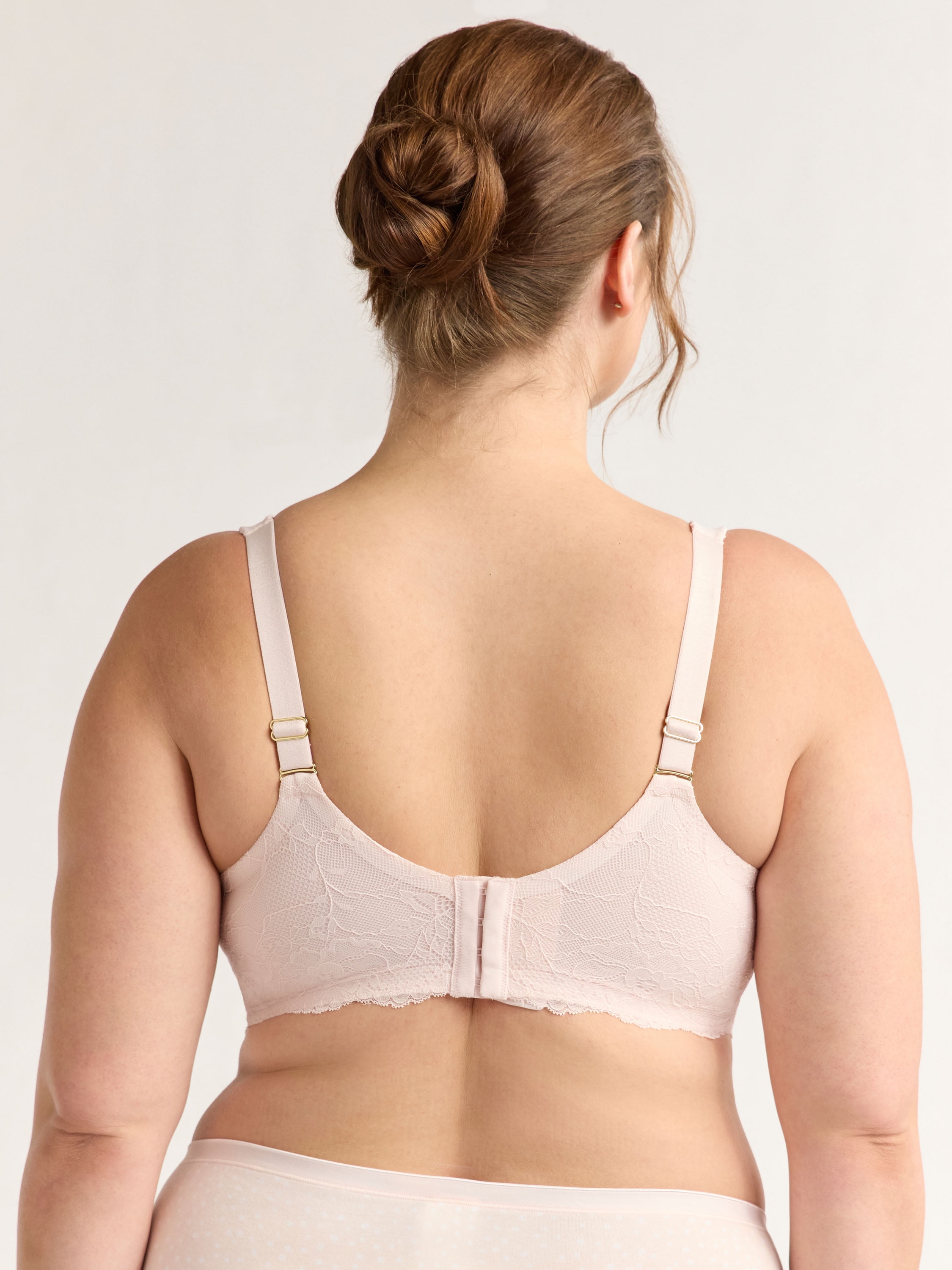 Joyspun Women's & Women's Plus Lace Wing T-Shirt Bra, Sizes 38DD-46DDD