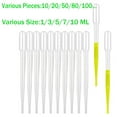 thumbnail image 1 of 1/3/5/7/10ml Plastic Transfer Pipettes , Disposable Droppers for Watercolor Art, Science Laboratory, Handmade (Transparent ), 1 of 8