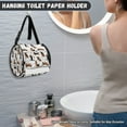 thumbnail image 4 of ZIATUBLE Dachshund Toilet Paper Holder Round Paper Towel Storage Bag Stain Resistant Tissue Roll Hanging Cover Universal Carrying and Storage Case Foldable Paper Pouches for Organization, 4 of 7
