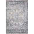 thumbnail image 2 of Hauteloom Boyana Bohemian Vintage Medallion Area Rug - Farmhouse Oriental Carpet for Living Room, Bedroom - Machine Washable- Light Blue, Off White, Charcoal - 6'7" x 9', 2 of 11