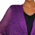 thumbnail image 3 of Women's Crochet Knit Shrug Hollow Out Mesh Tie-Front Cardigan for Summer Layering, 3 of 4