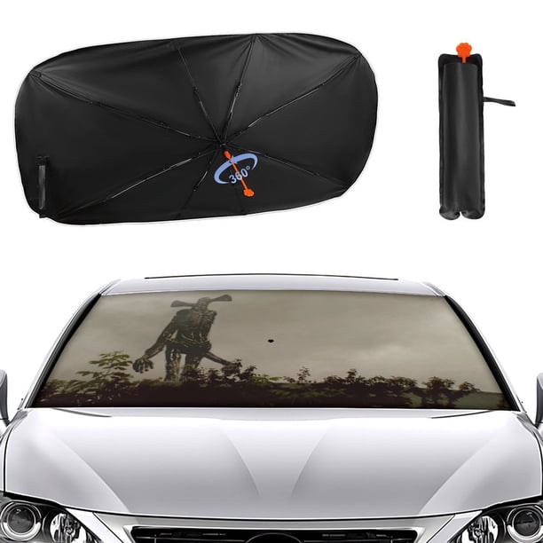 Siren Head Sombrilla Solar para Auto - Protector de Parabrisas Plegable | Cortina Solar Delantero | Bloqueo UV y Aislamiento de Calor 133x73cm