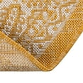 thumbnail image 6 of Rugs.com Outdoor Aztec Collection Rug – 3 Ft Round Yellow Flatweave Rug Perfect For Kitchens, Dining Rooms, 6 of 6