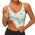 thumbnail image 3 of Cauagu Différentes Races de Chiens Soutiens-Gorge de Sport pour Femmes, Col Rond Soutien-Gorge de Sport Débardeur Rembourré avec Étagère Intégrée-TTG, 3 of 8