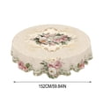 thumbnail image 3 of Nappe Ronde de Pâques Polyester Imperméable Résistante aux Taches 152Cm pour Fête de Pâques Salle à Manger Cuisine, 3 of 6