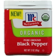 McCormick Gluten Free Ground Organic Black Pepper, 3 oz Can