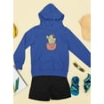 thumbnail image 3 of Cute Cactus Buddy Hoodie Juniors -Smartprints Designs,  Medium, 3 of 4