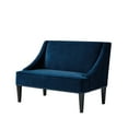 thumbnail image 6 of Inspired Home Rayna Navy Velvet Bench - Upholstered | Swoop Arm, 6 of 11