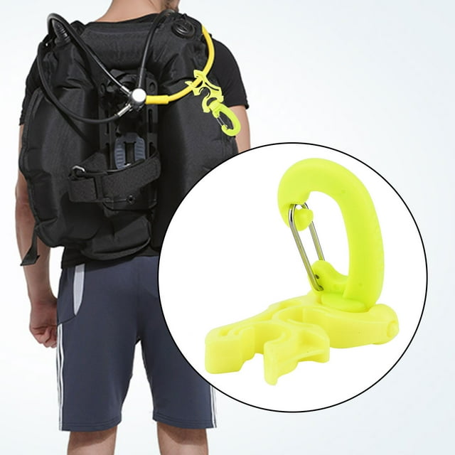 Cergrey Support de Tuyau Double BCD pour Plongée sous-Marine Clip Régulateur Boucle Crochet pour Plongée en Apnée, Clip de Tuyau BCD, Support de Tuyau BCD