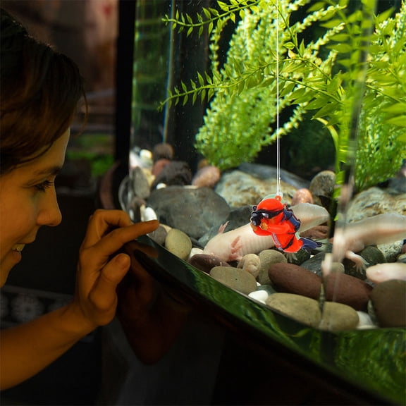 MLINS 2pcs Fish Tank Decorations Little Diver Decorative Ornament Floating Pendant For Creative Fish Tank Accessories Aquarium Decorations Marine Landscaping