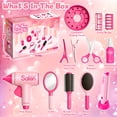 thumbnail image 5 of Chuvikid 12 Pcs Kids Pretend Play Hair Salon Set,Toddler Dress Up Beauty Hair Stylist Kit with Toy Dryer,Scissors,Combs,Gifts for Kids Girls Ages 3-8, 5 of 7