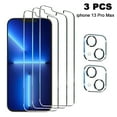 thumbnail image 1 of Glass Screen Protector for iPhone13,iPhone 13 Pro,iPhone 13 Pro Max Camera Lens Protector, Full Screen Tempered Glass Film, HD - Bubble Free - Scratch Resistant, 1 of 9