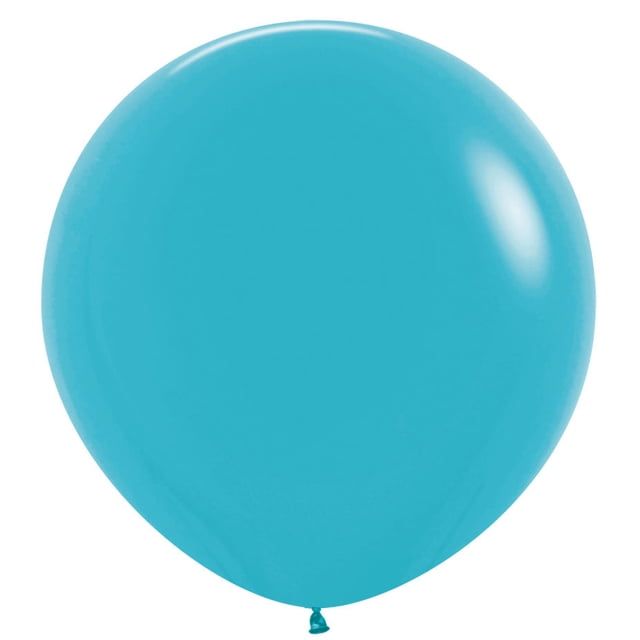 Caribbean Blue Party Supplies - 2ct Fashion Balloons, Biodegradable & Natural, Perfect for Birthdays! Vibrant Colors & Durable Design to Make Your Celebration Unforgettable!