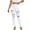 White, variant on Idoravan Jeans for Women under $5 Womens Fashion Summer Solid Casual Pocket Buton Zipper Long Jeans Pants