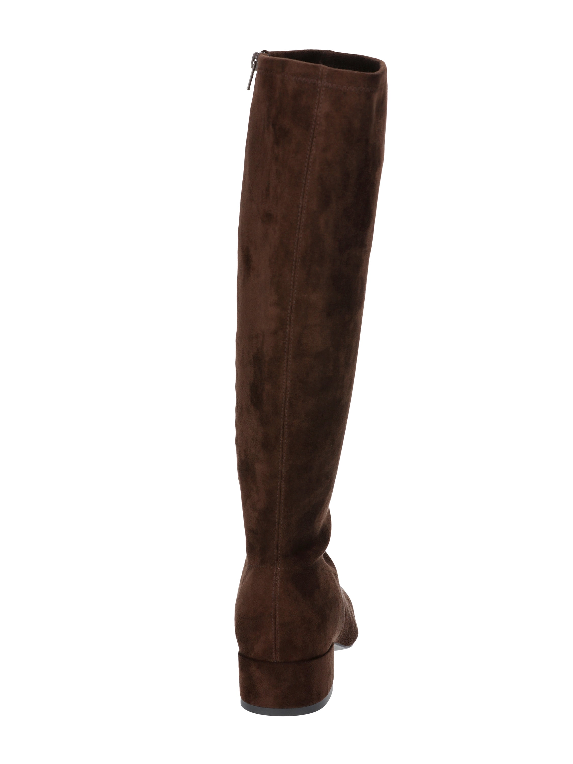 Scoop Women's Faux Suede Knee High Stretch Block Heel Boots (Wide Width Available)
