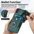 thumbnail image 6 of Feishell for iPhone XS Max Wallet Case with Elastic Card Holder,Premium PU Leather Shockproof TPU Bumper 360° Rotation Finger Ring Holder Kickstand Anti-Scratch Protective Phone Case,Green, 6 of 9