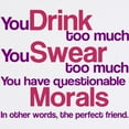 thumbnail image 2 of CafePress - Drink Swear Morals Friend Mousepad - Non-slip Rubber Mousepad, Gaming Mouse Pad, 2 of 6