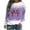 #2-Purple, variant on Patlollav Womens Winter Tops Printed Loose T-Shirt Round Neck Long Sleeve Blouse