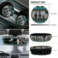 thumbnail image 6 of Yuyamidu Southwest Aztec Horse Car Front Seats Covers Set of 12 Blue Steering Wheel Cover Seatbelt Pads Center Console Cover Trash Bin Sunglass Holder Rearview Mirror Cover Cup Holders Keychain, 6 of 7
