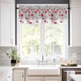 thumbnail image 3 of Grey Red Christmas Balls Kitchen Curtains Sets for Windows 36 Inch Length, Xmas Snowflake Rod Pocket Window Treatments Tier Curtains and Valances Set for Bedroom/Bathroom, 3 of 6