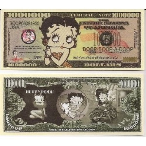 Betty Boop $Million Dollar$ Novelty Bill Collectible