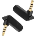 thumbnail image 1 of Headphone Adapter 90 Degree Headphone Jack Adapter 3.5mm Male (black) (2pcs), 1 of 4