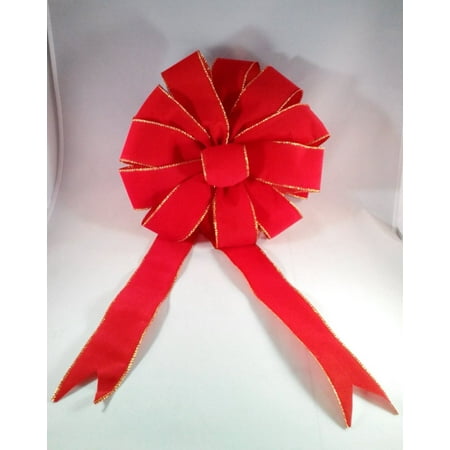 large wired red velvet ribbon with gold edge handmade christmas bows with wired edge - How To Make Christmas Bows Out Of Ribbon large wired red velvet ribbon with gold edge handmade christmas bows with wired edge - How To Make Christmas Bows Out Of Ribbon