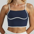 thumbnail image 2 of JIAYUE Women's Tank Tops Solid Color Sleeveless Workout Square Neck Longline Sports Vest Support Crop Yoga Spaghetti Strap Built In Bras Classic Female Camisole, 2 of 5
