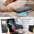 thumbnail image 6 of CaseMe Leather For Samsung Galaxy S22Ultra Wallet Case with RFID Blocking, For Samsung S22Ultra Case Wallet for Women Men Card Holder Magnetic Clasp Kickstand Folio Case for Samsung Galaxy S22Ultra, 6 of 12
