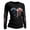 Black, variant on Women's Long Sleeve Round Neck T-Shirt with AMERICA 250th Anniversary Flag Graphic Print, Casual Independence Day Top for Patriotic Celebrations Black L
