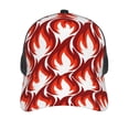 thumbnail image 3 of Lsque Fire Symbols Printed Trucker Hat - Baseball Cap for Men Women - Breathable Mesh Side, Adjustable Fit - for Casual Wear, 3 of 7