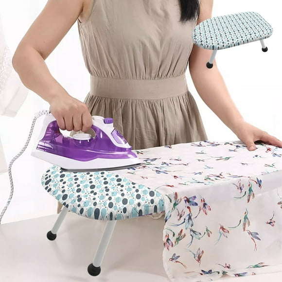 QTOCIO Tabletop Ironing Board Small Ironing Board With Iron Folding Iron Board Extra Thick Cover Portable Tabletop Ironing Board With Nonslip Feet