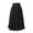 Black, variant on Women's Elegant Solid Color Pleated Skirt High Waist Zipper A-Line Festival Party Casual Wear Flowy Comfortable Stretch