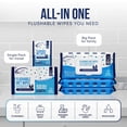 thumbnail image 6 of Air Jungles Flushable Wipes Individually Wrapped 25 Ct, On-the-Go Butt Wipe with Aloe Vera & Vitamin E, Travel Size Ultra Soft for Adult, 97% Water - XL 7 X 7 in, Fresh Scent, 6 of 8