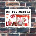 thumbnail image 3 of Letreros de metal retro "Todo lo que necesitas es amor", San Valentín, Gnomo, XOXO, placa de metal de 8 x 12 pulgadas, 3 of 5