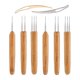 thumbnail image 2 of 7PCS 0.75mm / 0.5mm Dreadlocks Crochet Hooks Set - 6 piezas Extensiones de cabello de bambú Agujas de tejer de y 2 piezas Dreadlocks Interlo, 2 of 9