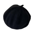 thumbnail image 1 of Boina francesa de punto, gorro informal de pintor para niños de 5 a 30 meses, gorro de vendedor de periódicos Negro, 1 of 9