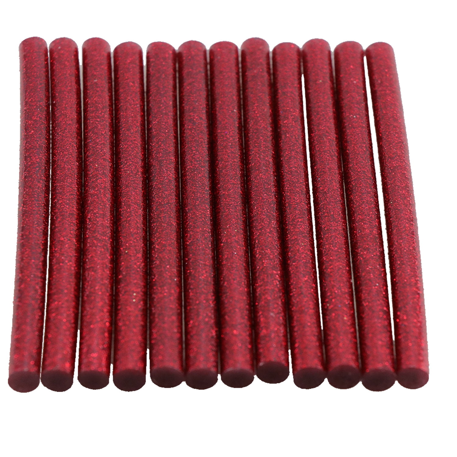 725M4GRED Mini Size 4" Red Color Glitter Hot Glue Stick - 25 lb Box